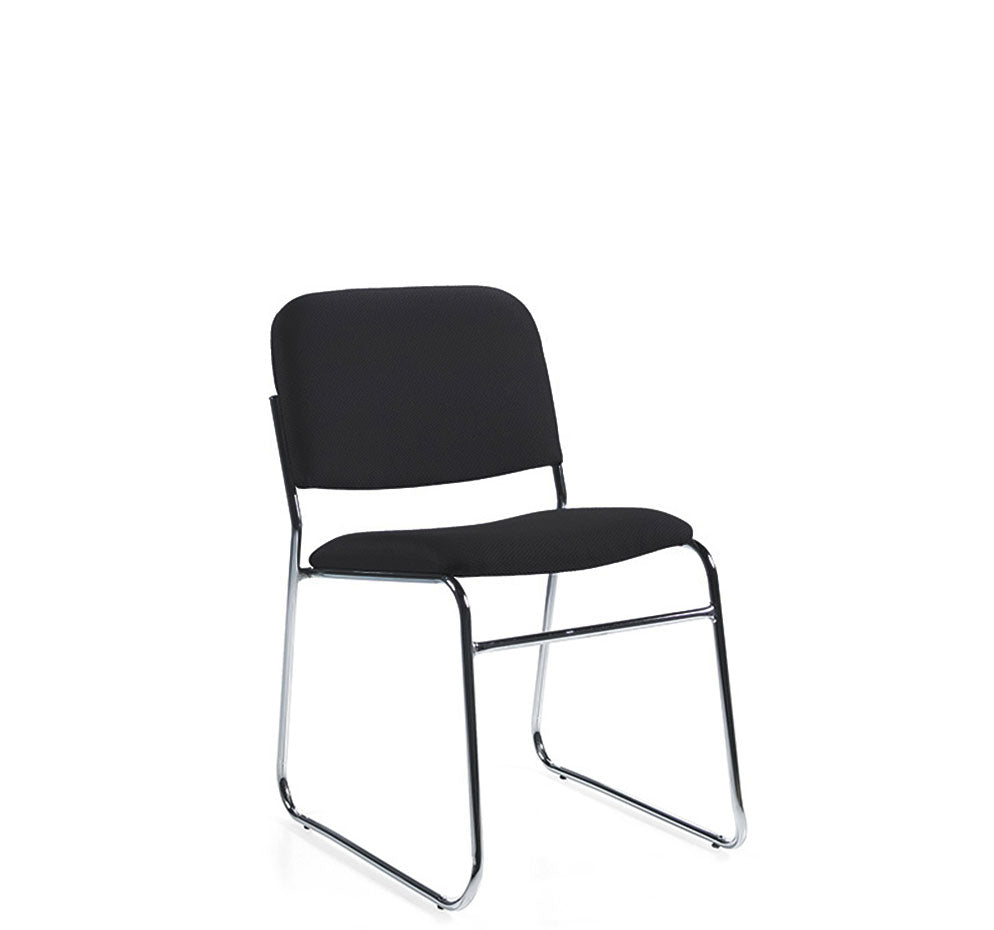 Black Fabric Stack Chair