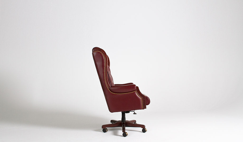 Tufted Oxblood High Back Executive
