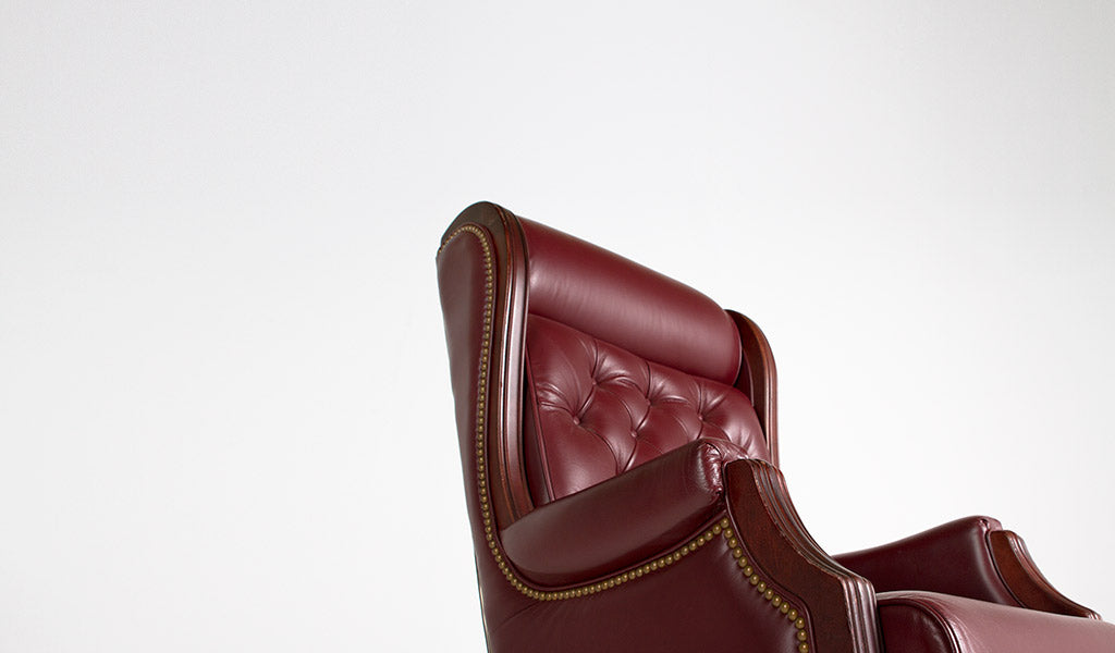 Tufted Oxblood High Back Executive