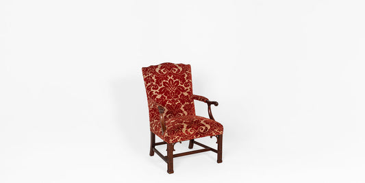Red Damask Chair