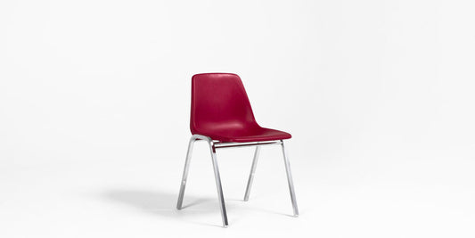 Burgundy Poly Shell Stack Chair