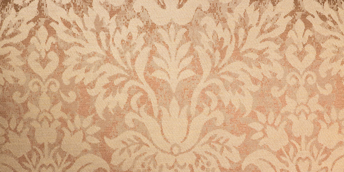 Gold Damask Wing Back Chair