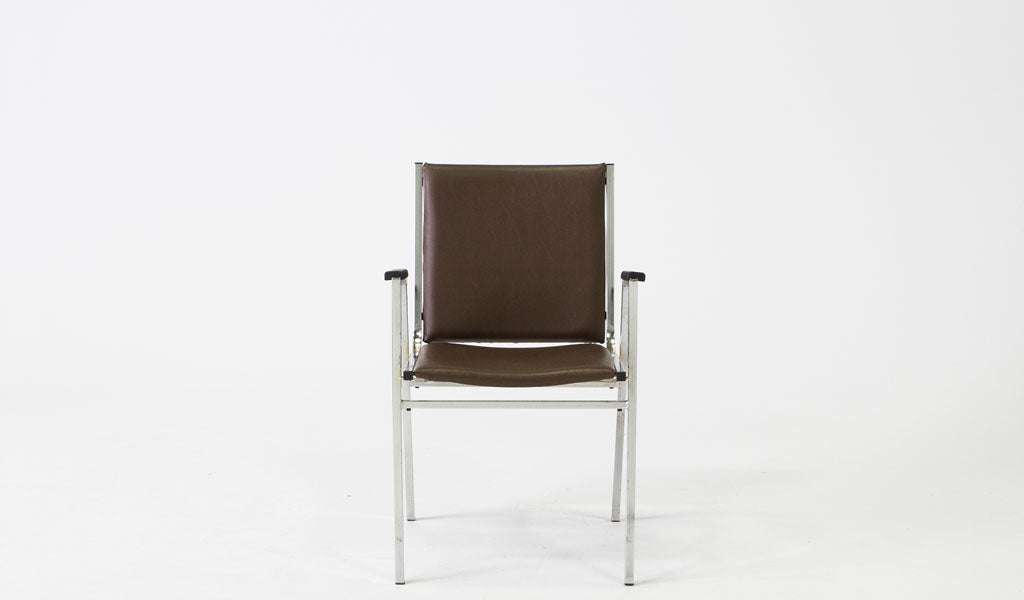 Brown Vinyl Stack Chair