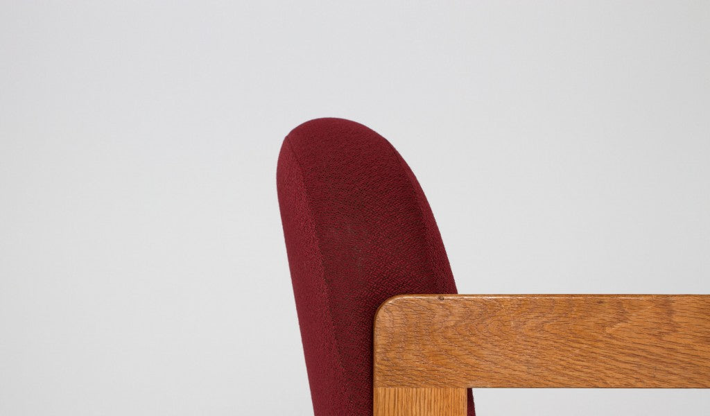 Burgundy Fabric Guest Chair