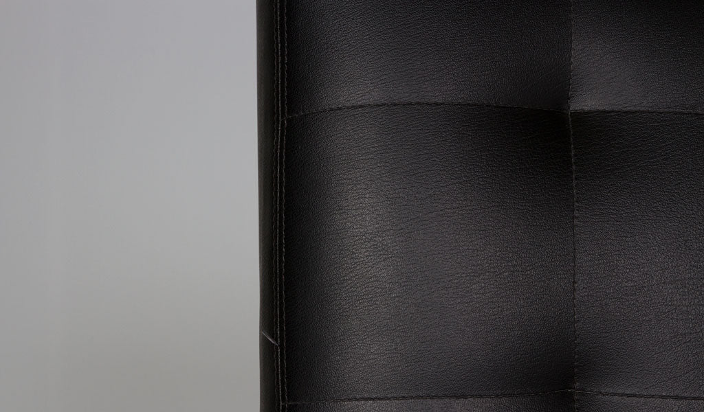 Black Tufted Vinyl High Back Executive Chair
