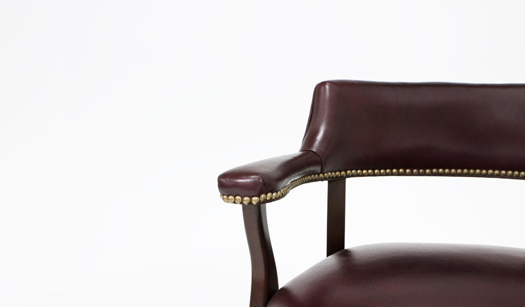 Oxblood Leather Bar Stool