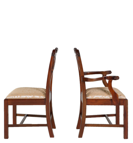 Cherry Chippendal Arm Chair