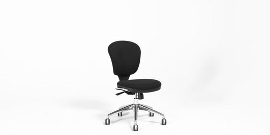 Black Fabric Armless Task Chair