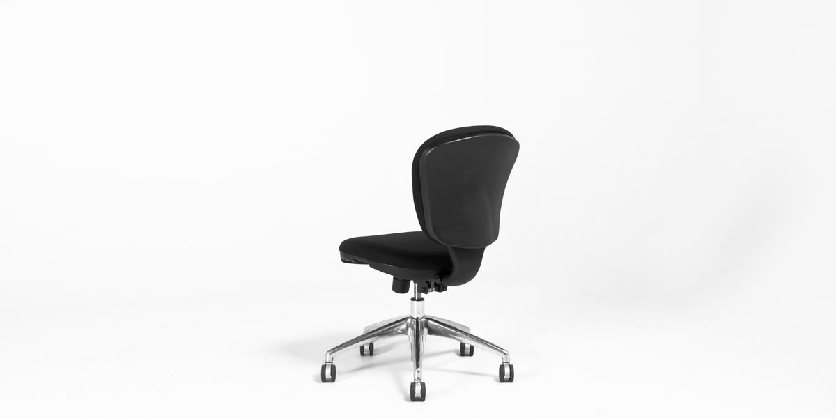 Black Fabric Armless Task Chair