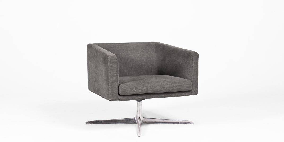Grey Fabric Loung Chair