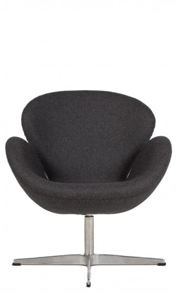 Grey Fabric Swan Chair