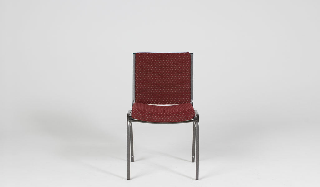 Burgundy Diamond Patterned Chair