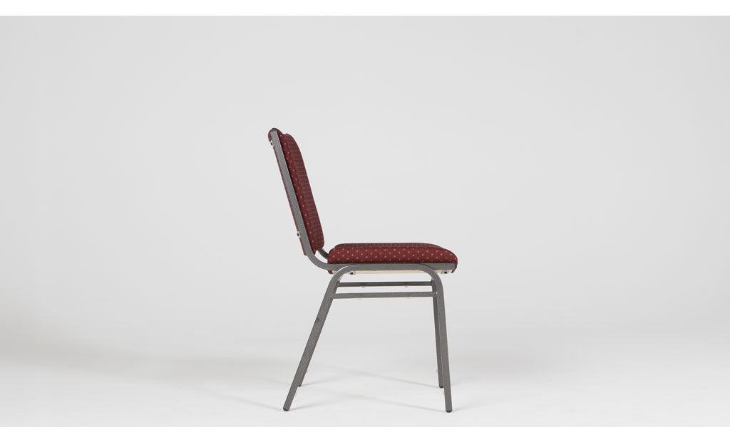 Burgundy Diamond Patterned Chair