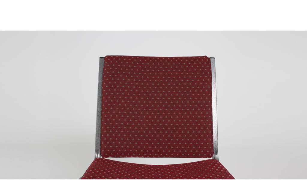 Burgundy Diamond Patterned Chair