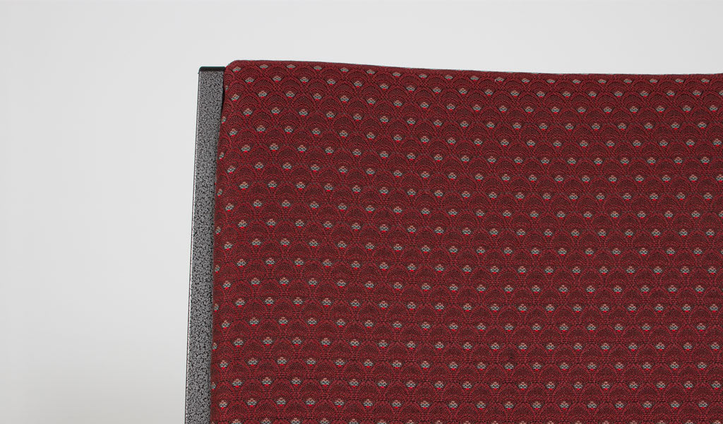 Burgundy Diamond Patterned Chair