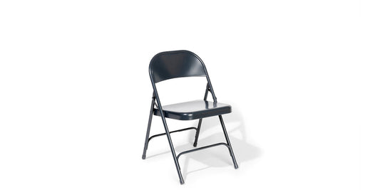 Blue Metal Folding Chair