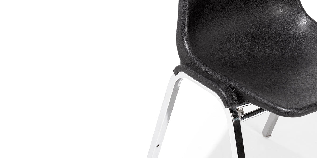 Black Poly Shell Stack Chair