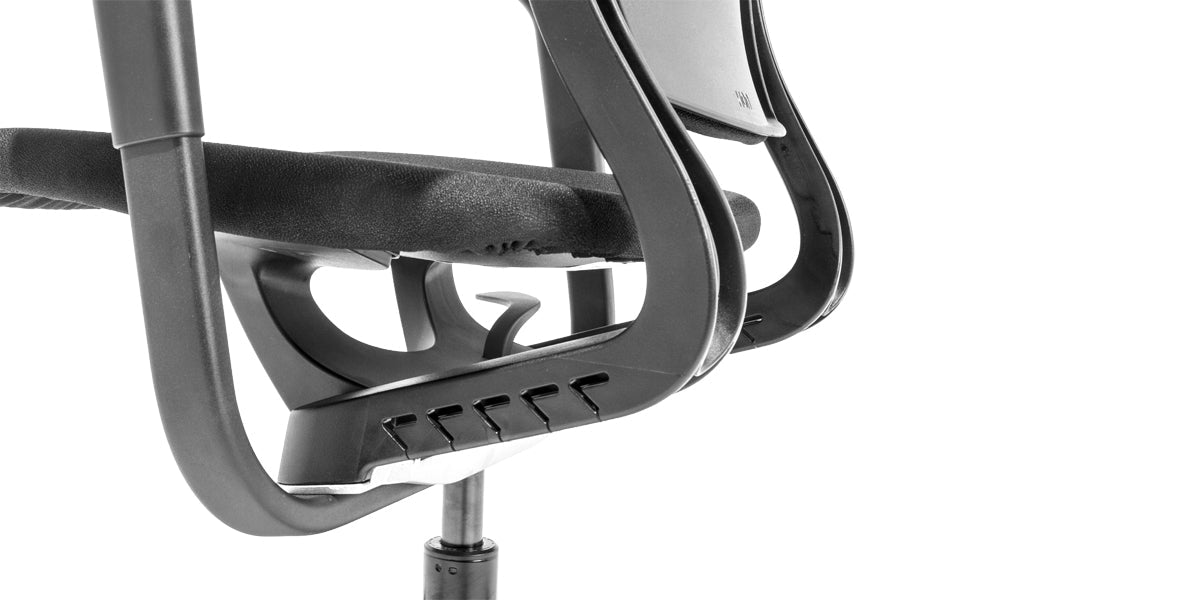 Black Fabric Task Chair with Dark Grey Frame