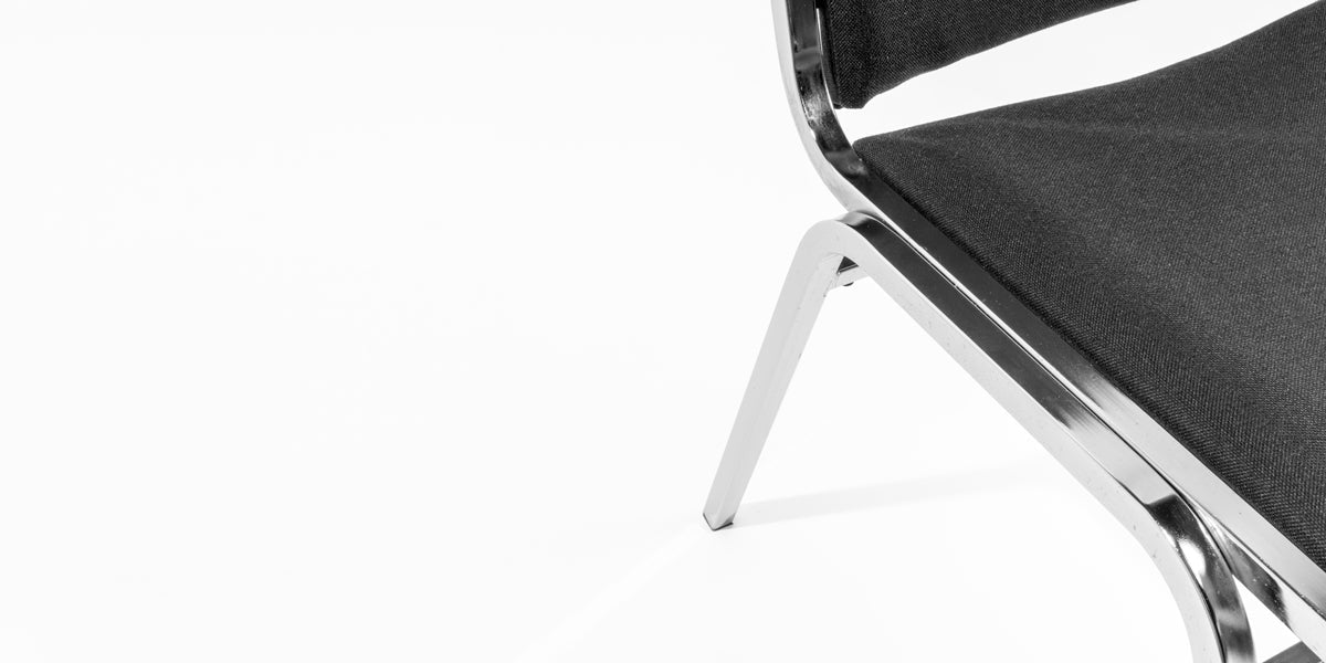 Black Fabric Stack Chair