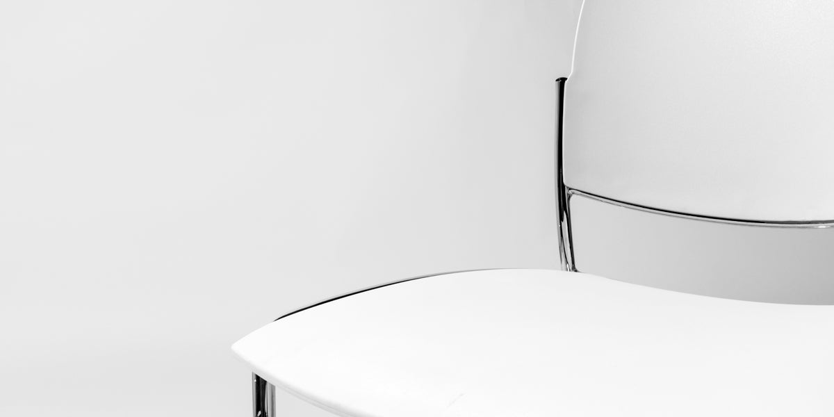 White / Chrome Stack Chair