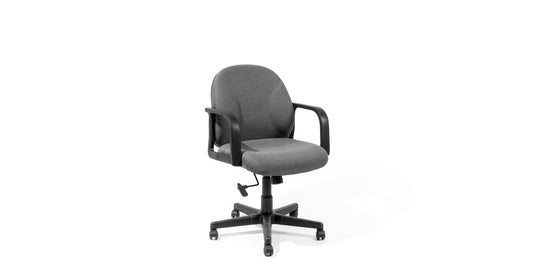 Grey Fabric Mid Back Chair