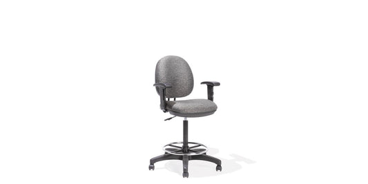 Grey Fabric Drafting Chair