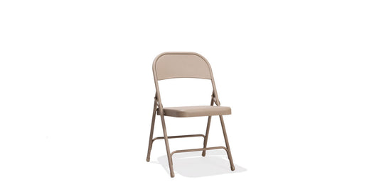 Tan Metal Folding Chair