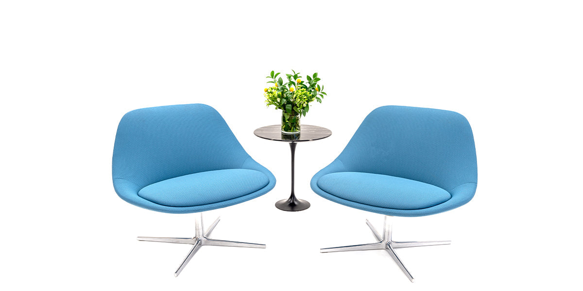 Blue Swivel Bernhardt Chair