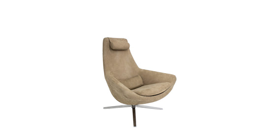 Brown Leather B&B Italia Swivel Chair