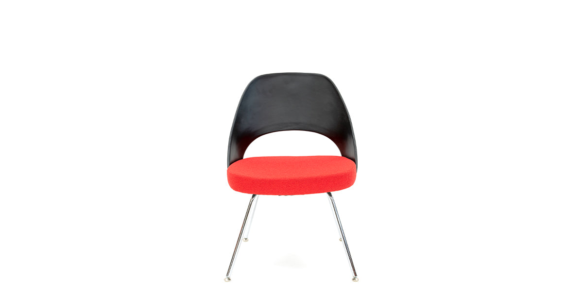 Red and Black Saarinen Side Chair