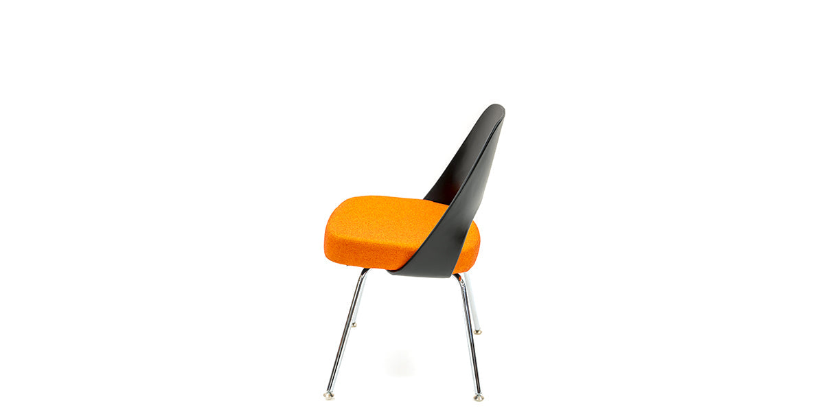 Orange and Black Saarinen Side Chair