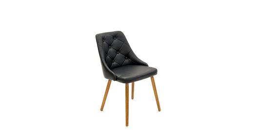 Black Vinly Side Chair