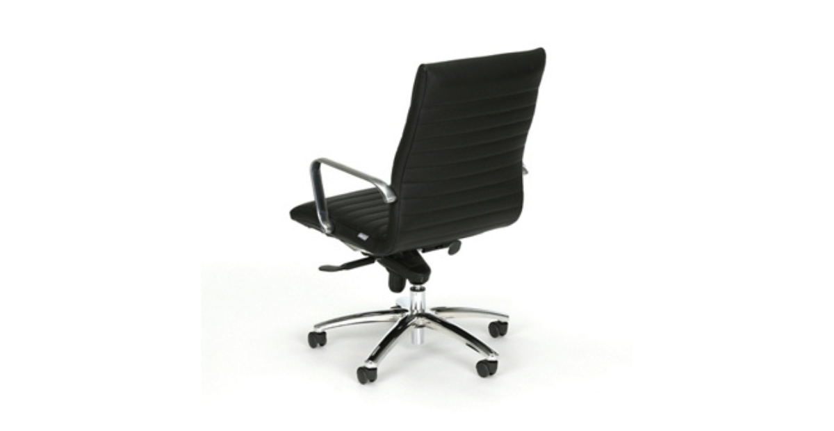 Black with Chrome Mid Back Executive Chair