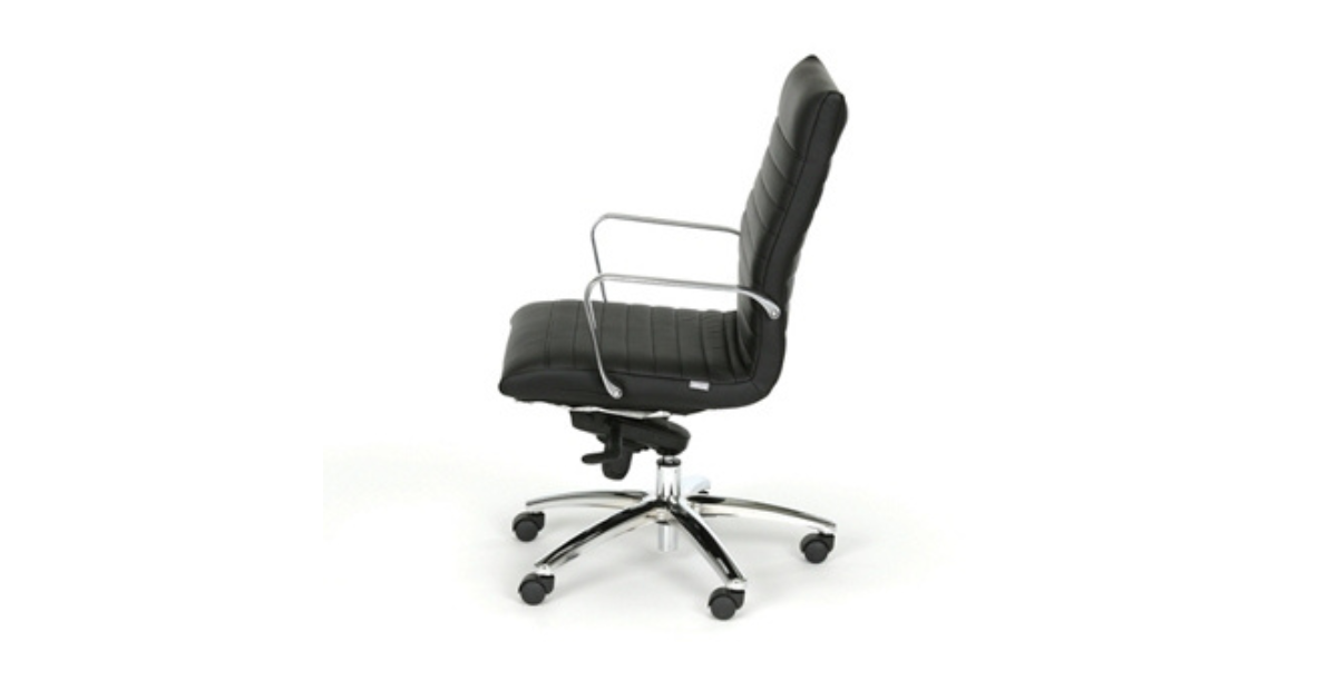 Black with Chrome Mid Back Executive Chair