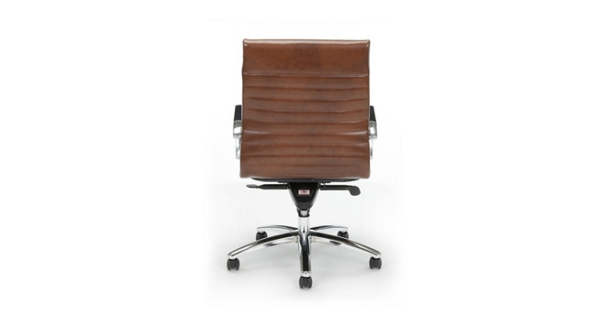 Brown with Crome Mid Back Executive Chair