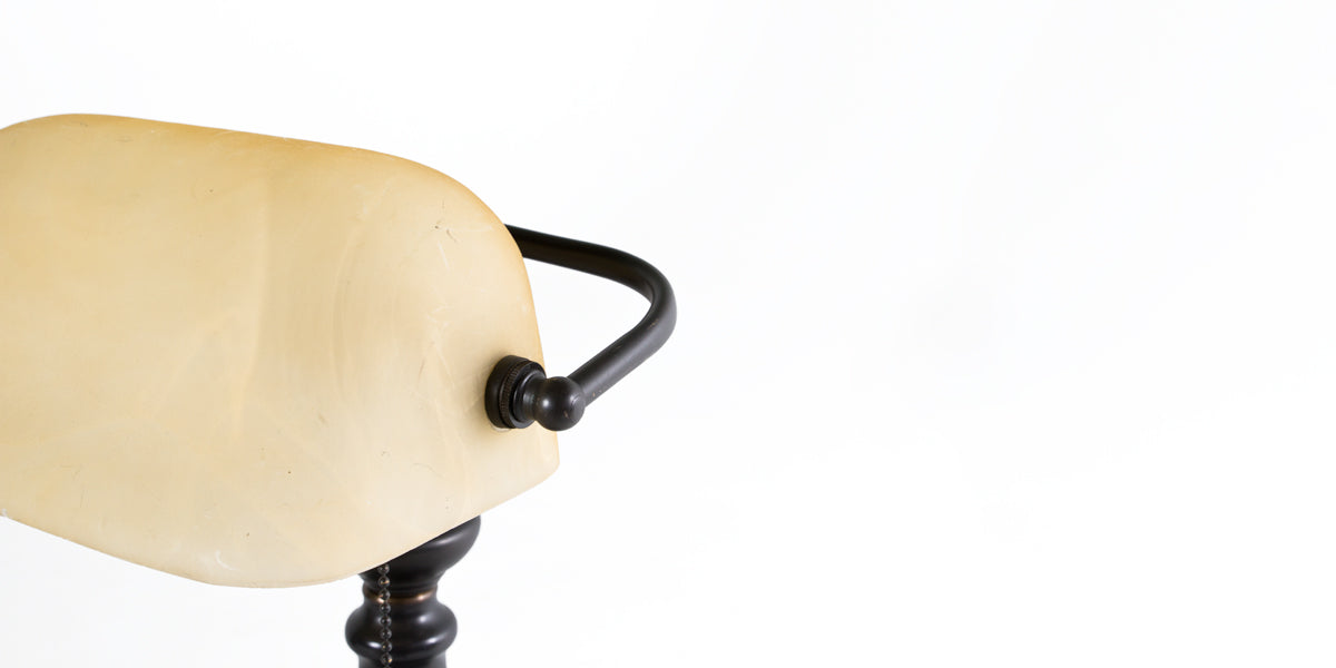 14"H Bronze Banker's Lamp