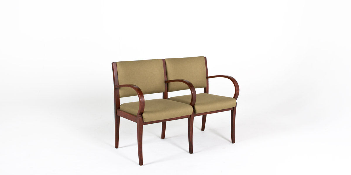 Taupe Fabric Tandem 2-Seater