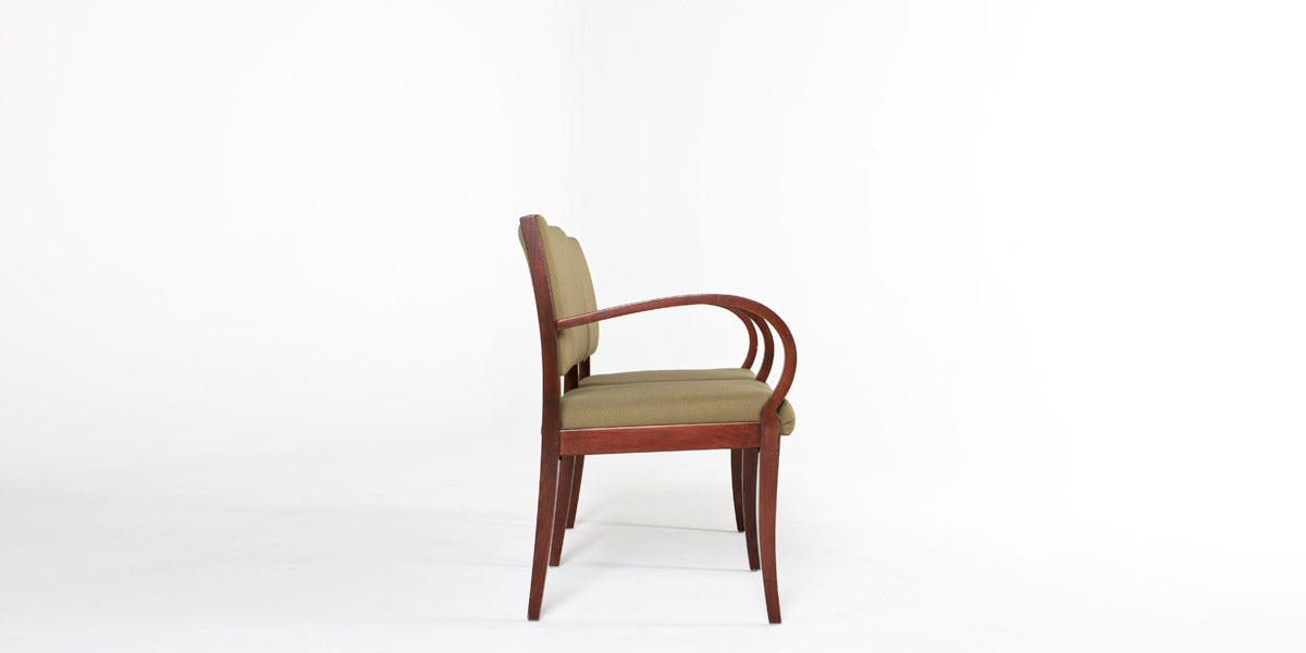 Taupe Fabric Tandem 2-Seater