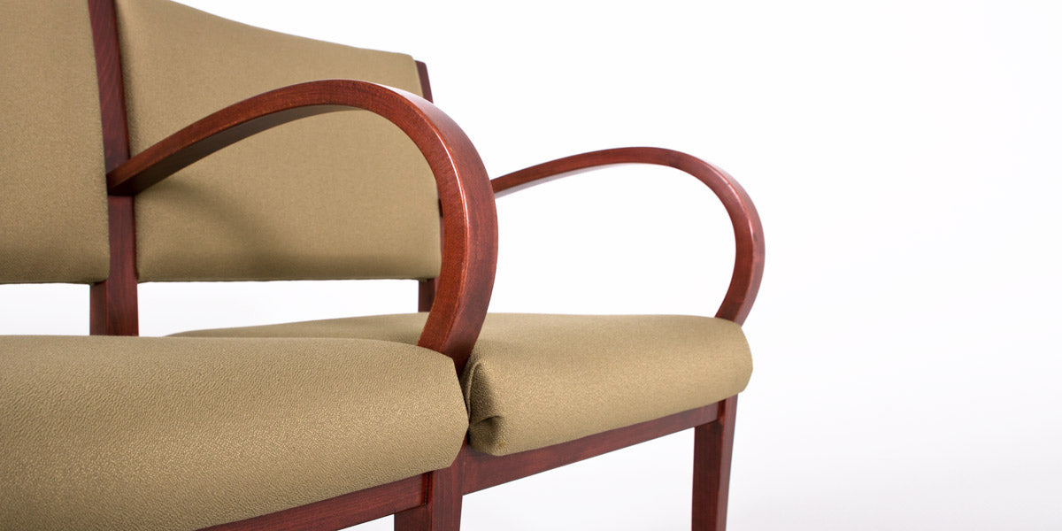 Taupe Fabric Tandem 2-Seater