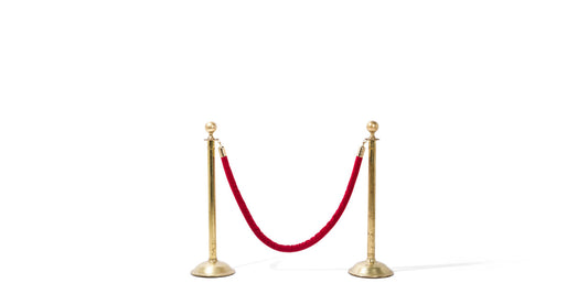39" Ball Top Stanchion- Polished Brass