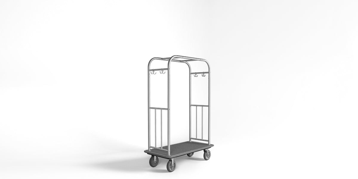 Brushed Chrome Bellman Cart