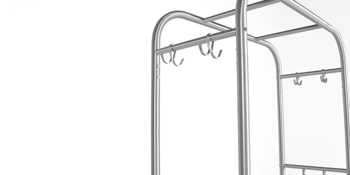 Brushed Chrome Bellman Cart