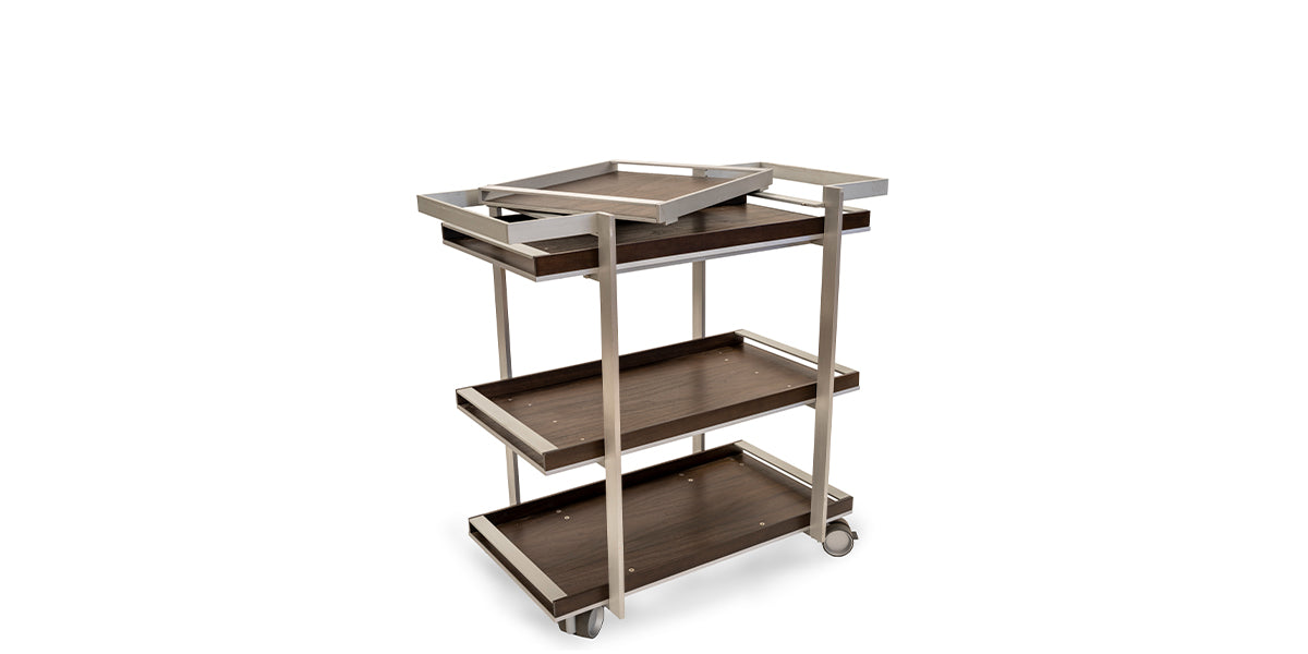 Serving Cart with Removable Tray