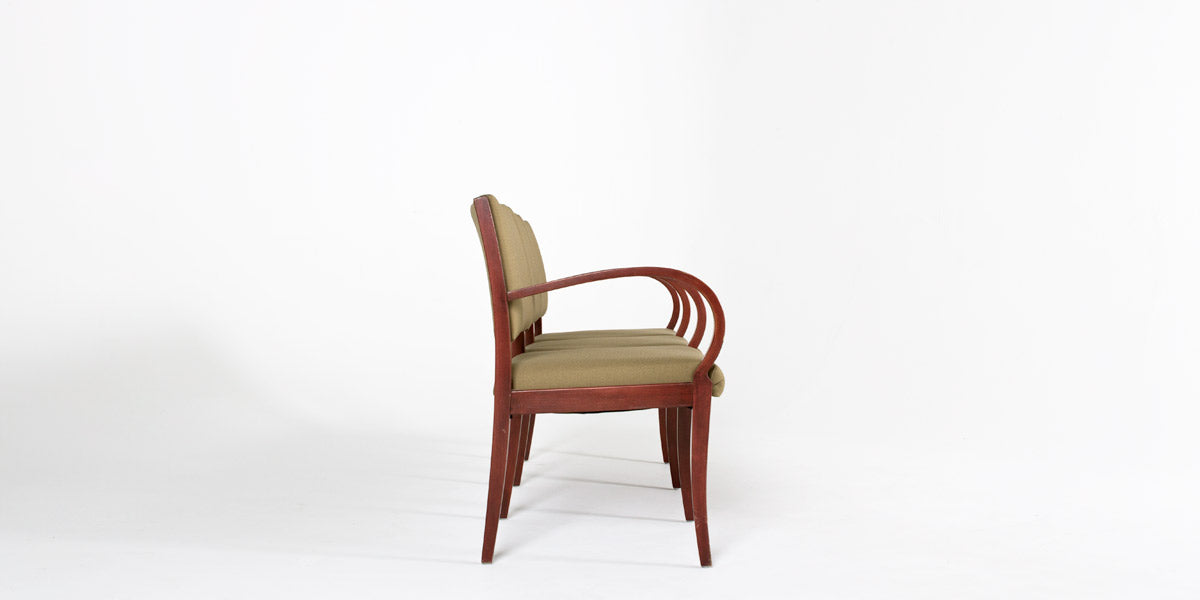 Taupe Fabric Tandem 3-Seater