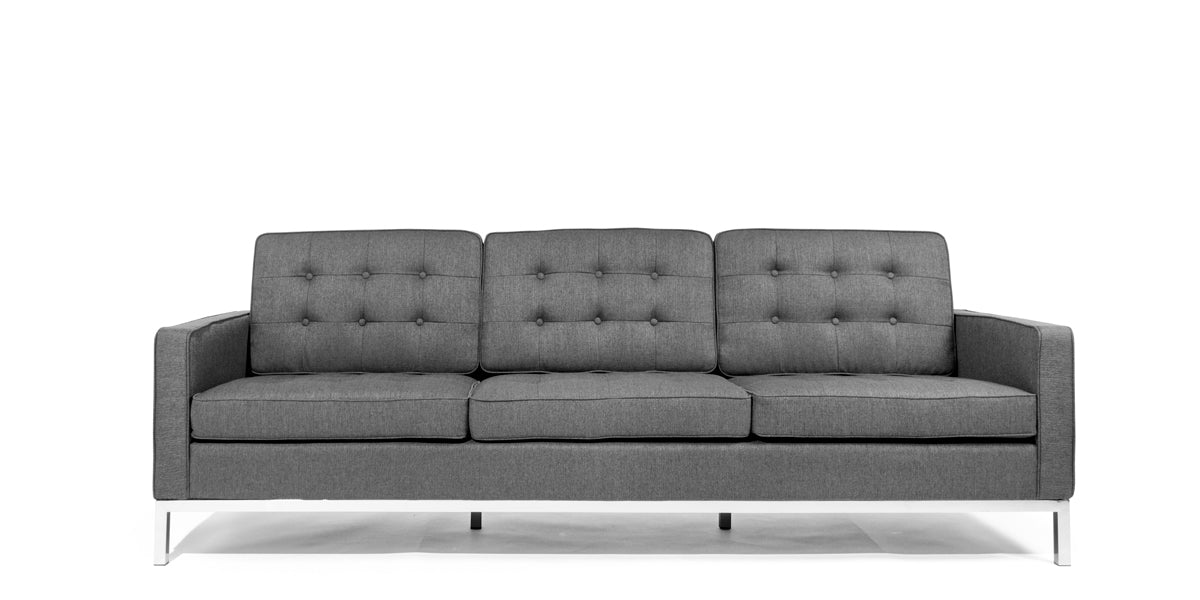 91.5"W Grey Loft Sofa