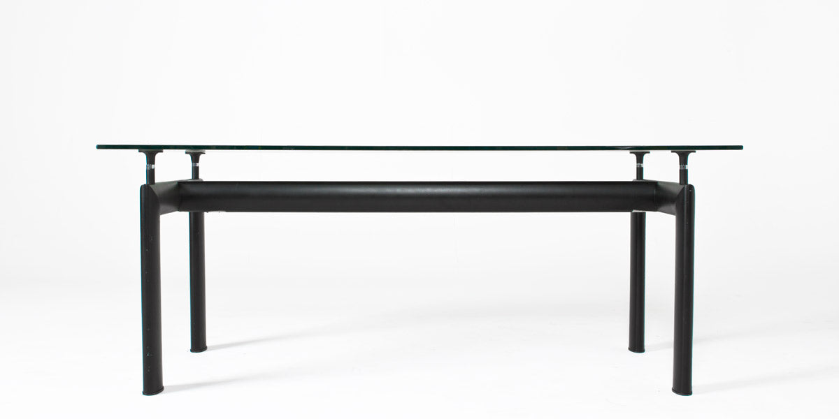 72"W Adjustable Glass Corbusier Table