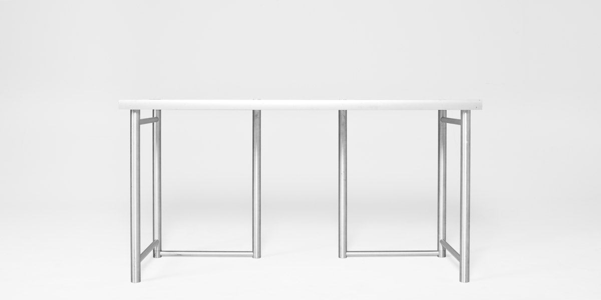 60"W Silver Console Table