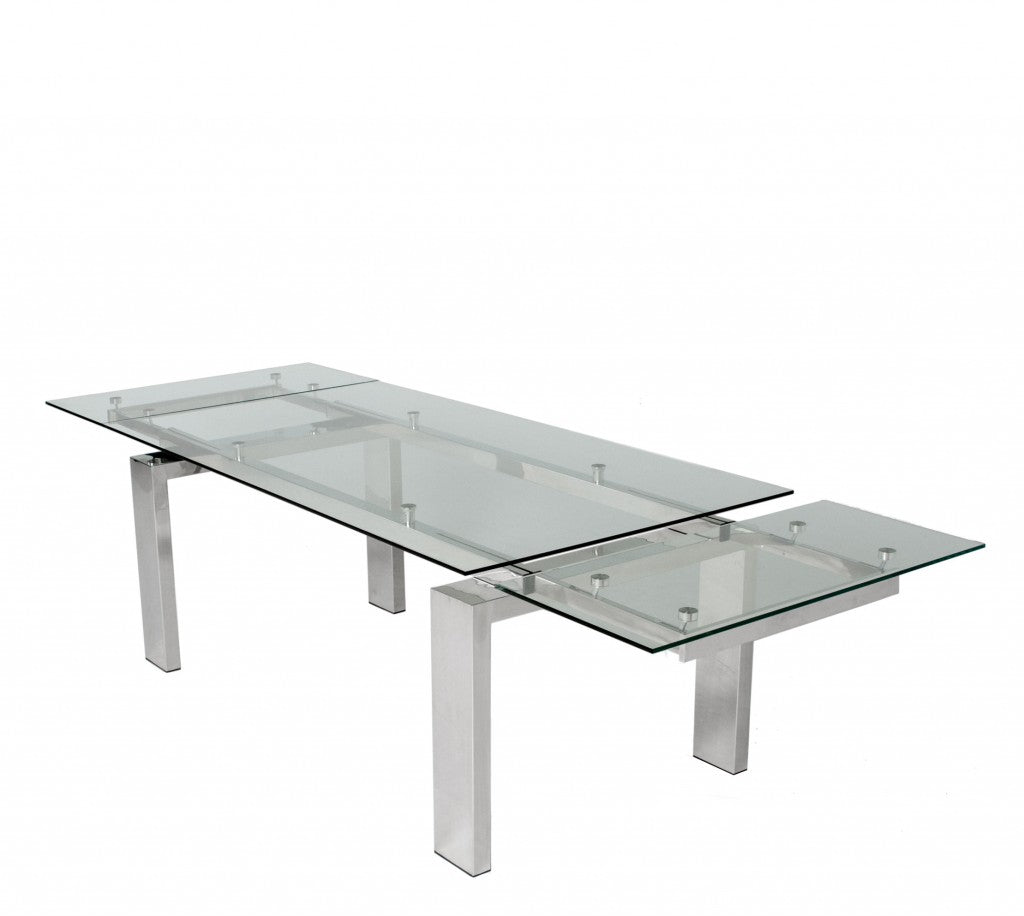 72" - 106"W Glass Extension Table