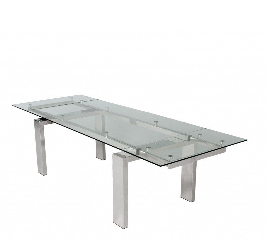 72" - 106"W Glass Extension Table