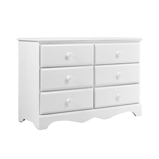 48"w White Dresser - 6 drawer